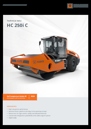 одновальцові дорожні катки Hamm HC 250i C