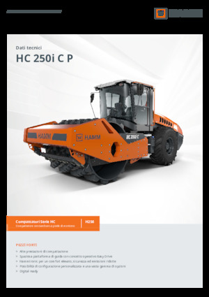 одновальцові дорожні катки Hamm HC 250i C P