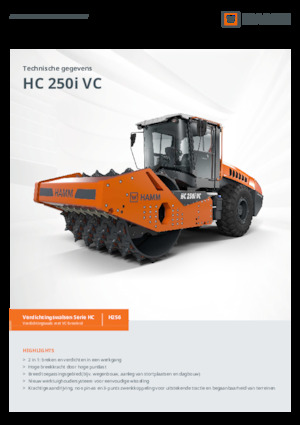 одновальцові дорожні катки Hamm HC 250i VC