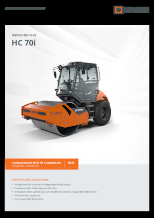 одновальцові дорожні катки Hamm HC 70i