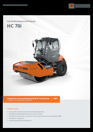 одновальцові дорожні катки Hamm HC 70i