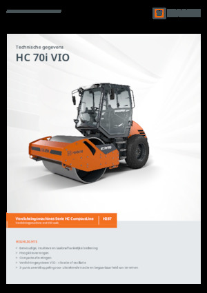 одновальцові дорожні катки Hamm HC 70i VIO