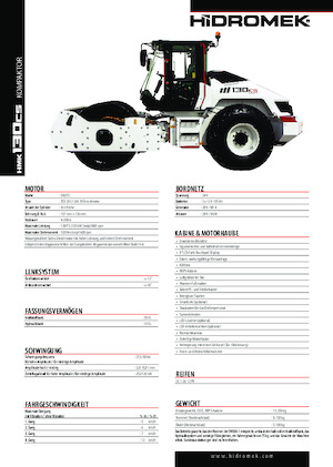 одновальцові дорожні катки Hidromek HMK 130 CS