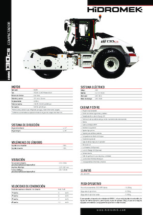 одновальцові дорожні катки Hidromek HMK 130 CS