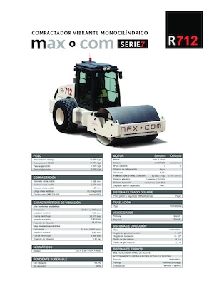 одновальцові дорожні катки Max-Com R 712