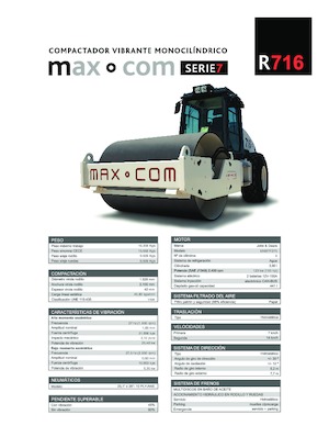 одновальцові дорожні катки Max-Com R 716