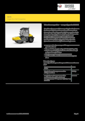 одновальцові дорожні катки Wacker Neuson RC70VO