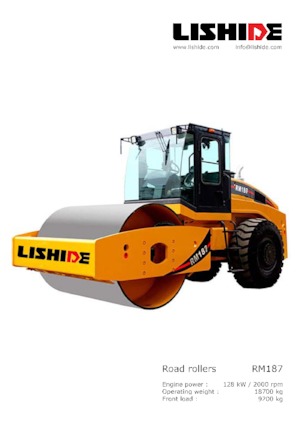 одновальцові дорожні катки Lishide RM187