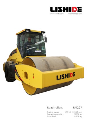 одновальцові дорожні катки Lishide RM227