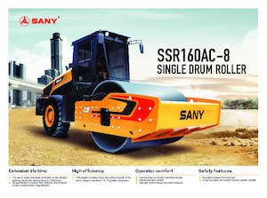 одновальцові дорожні катки Sany SSR160AC-8