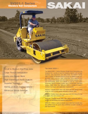 одновальцові дорожні катки Sakai SV201TB-1