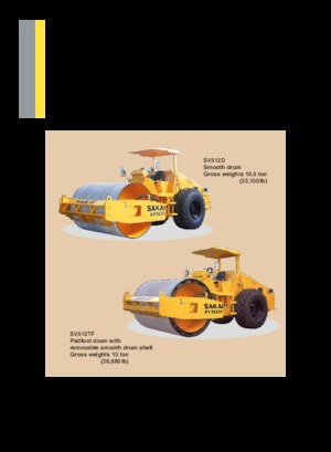 одновальцові дорожні катки Sakai SV512T