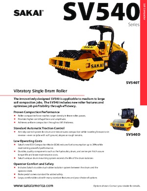 одновальцові дорожні катки Sakai SV540T
