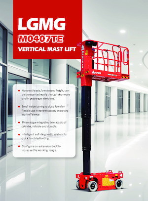 Підйомники з однією вертикальною щоглою LGMG  M0407TE