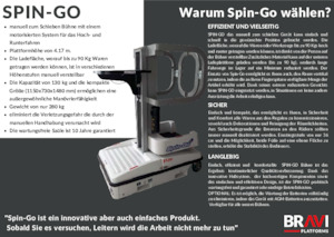 Підйомники з однією вертикальною щоглою Bravi Spin-Go 