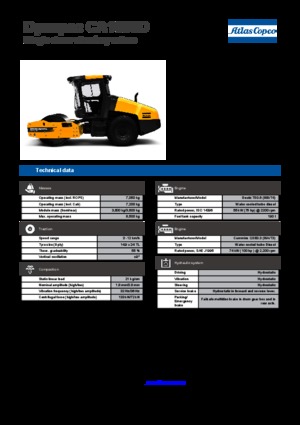 одновальцові дорожні катки Dynapac CA 1500 D