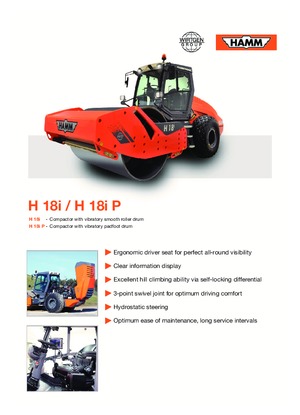 одновальцові дорожні катки Hamm H 18i P