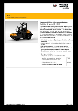 одновальцові дорожні катки Wacker Neuson RC50P