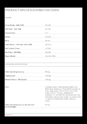 Міні-навантажувачі Caterpillar 232D3