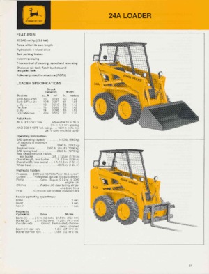 Міні-навантажувачі John Deere Construction 24A