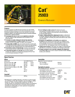 Міні-навантажувачі Caterpillar 259D Serie 3 Deltalader