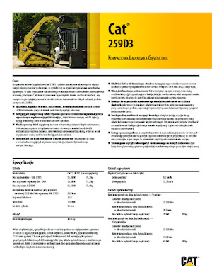 Міні-навантажувачі Caterpillar 259D Serie 3 Deltalader