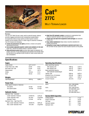 Міні-навантажувачі Caterpillar 277C