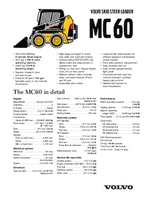 Міні-навантажувачі Volvo MC60