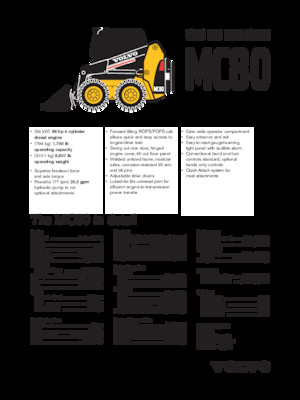 Міні-навантажувачі Volvo MC80