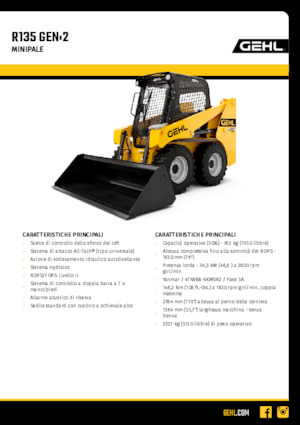 Міні-навантажувачі Gehl R135