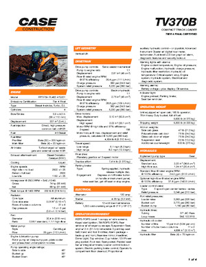 Міні-навантажувачі Case TV370B