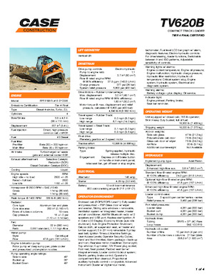 Міні-навантажувачі Case TV620B