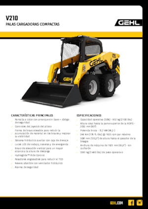 Міні-навантажувачі Gehl V210