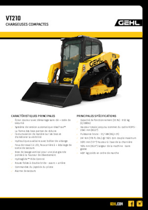 Міні-навантажувачі Gehl VT210