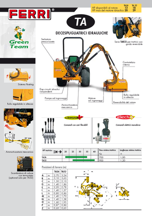 косарки з похилими поверхнями Ferri TA 26