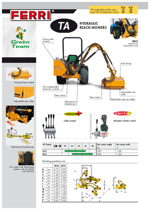 косарки з похилими поверхнями Ferri TA 26