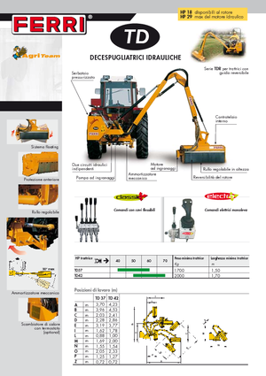 косарки з похилими поверхнями Ferri TD 42