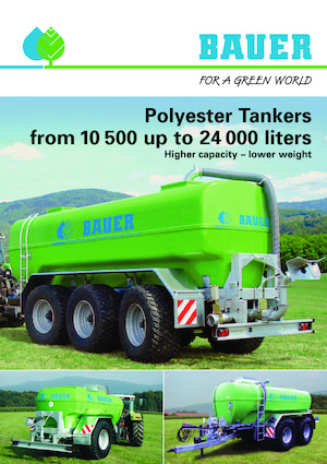 Резервуари для суспензії Bauer Irrigation Centrifugal tanker Poly 105 EA SF single axle
