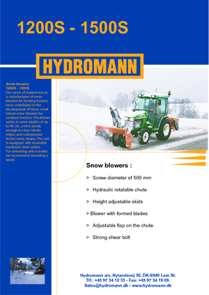 Снігоходи Hydromann 1500 S