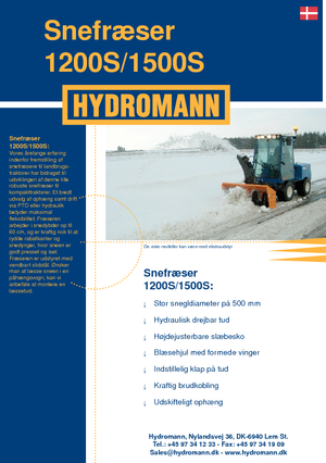 Снігоходи Hydromann 1500 S