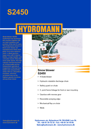 Снігоходи Hydromann S 2450