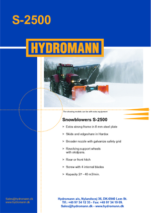 Снігоходи Hydromann S 2500