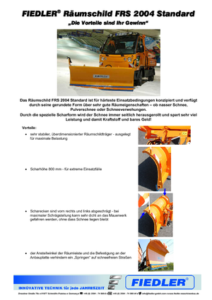 Снігозахисні машини Fiedler FRS 2004 Standard