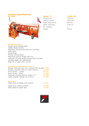 Снігозахисні машини Hydrac L 2501 HS