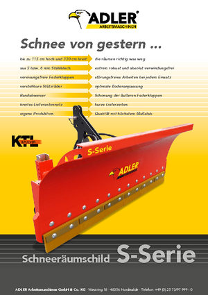 Снігоочисники з пружинними кришками Adler S 300