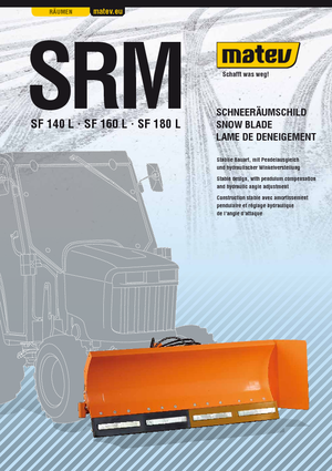 Снігоочисники з пружинними кришками Matev SRM-SF 160 L