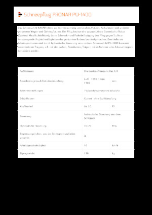 Снігоочисники з поворотними кришками Pronar PU 1400