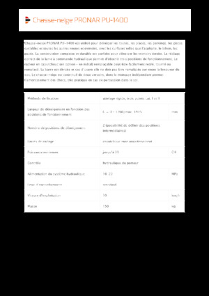 Снігоочисники з поворотними кришками Pronar PU 1400