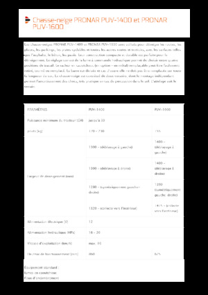 Снігоочисники з поворотними кришками Pronar PUV 1400