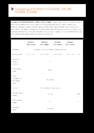 Снігоочисники з поворотними кришками Pronar PUV 2800M